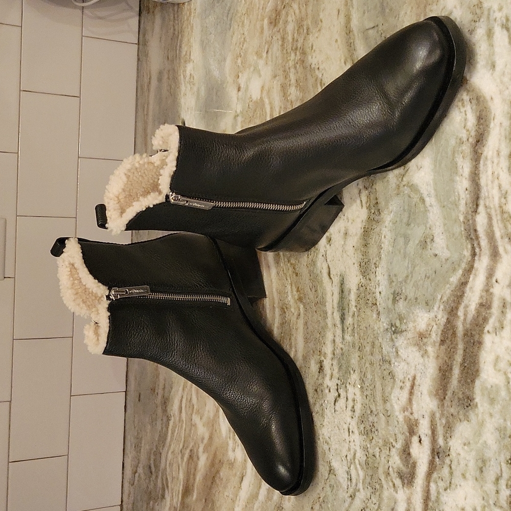 3.1  Phillip Lim boots with fur and double side zipper